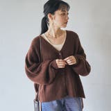 MD.BROWN | ［洗える］ユルシャギーVネックニットカーディガン | coen【women】