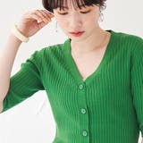 【WEB限定】華奢な女性らしさを演出する。リブVネックニットカーディガン | coen OUTLET | 詳細画像3