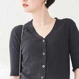 【WEB限定】華奢な女性らしさを演出する。リブVネックニットカーディガン | coen OUTLET | 詳細画像8