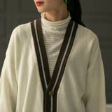ラインVネックニットカーディガンホワイト | coen【women】 | 詳細画像12 