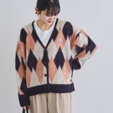 ORANGE | PENNEYS(ぺニーズ)別注ジャカードシャギーニットカーディガン | coen【women】