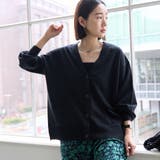BLACK | サラコテンジクVネックカーディガン | coen【women】
