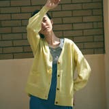LIME | サラコテンジクVネックカーディガン | coen【women】