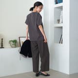 【新柄登場/ストレッチ】とろさらストライプイージーワイドパンツ | coen【women】 | 詳細画像11 