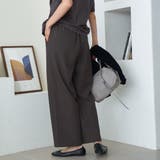 【新柄登場/ストレッチ】とろさらストライプイージーワイドパンツ | coen【women】 | 詳細画像14 