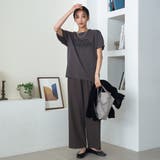 【新柄登場/ストレッチ】とろさらストライプイージーワイドパンツ | coen【women】 | 詳細画像9 