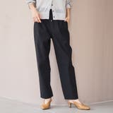 【定番】イージービューティーテーパードパンツ（WEB限定サイズ） | coen【women】 | 詳細画像1 