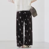 フラワー刺繍イージーワイドパンツ | coen【women】 | 詳細画像13 