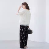 フラワー刺繍イージーワイドパンツ | coen【women】 | 詳細画像17 