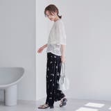 フラワー刺繍イージーワイドパンツ | coen【women】 | 詳細画像9 