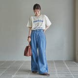 サイドライン タックワイドデニムパンツ | coen【women】 | 詳細画像18