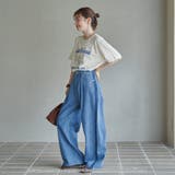 サイドライン タックワイドデニムパンツ | coen【women】 | 詳細画像19