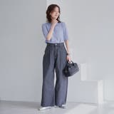 サイドライン タックワイドデニムパンツ | coen【women】 | 詳細画像9