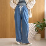 【新色 WEB限定カラーあり】コットンレーヨンデニムワイドパンツ(インフルエンサ… | coen【women】 | 詳細画像22
