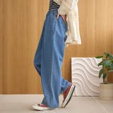 【新色 WEB限定カラーあり】コットンレーヨンデニムワイドパンツ(インフルエンサ… | coen【women】 | 詳細画像23