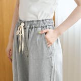 【新色 WEB限定カラーあり】コットンレーヨンデニムワイドパンツ(インフルエンサ… | coen【women】 | 詳細画像38