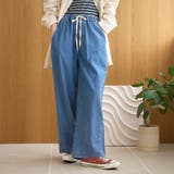ROYAL | 【新色 WEB限定カラーあり】コットンレーヨンデニムワイドパンツ(インフルエンサ… | coen【women】
