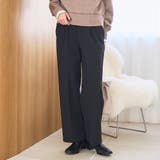 BLACK | イージービューティーワイド暖パンツ | coen【women】