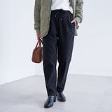 BLACK | 【定番】イージービューティー裏起毛テーパードパンツ(WEB限定サイズあり) | coen【women】
