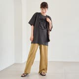 サテンイージーパンツ | coen【women】 | 詳細画像5 