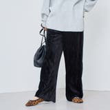 BLACK | 楊柳ベロアイージーパンツ | coen【women】