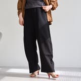 BLACK | 裏毛イージーカーブパンツ | coen【women】