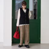 【定番】イージービューティーチェックワイドパンツ（WEB限定サイズあり） | coen【women】 | 詳細画像16 