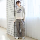 【定番】イージービューティーチェックワイドパンツ（WEB限定サイズあり） | coen【women】 | 詳細画像4 