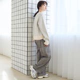 【定番】イージービューティーチェックワイドパンツ（WEB限定サイズあり） | coen【women】 | 詳細画像5 