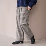 【定番】イージービューティーチェックワイドパンツ（WEB限定サイズあり） | coen【women】 | 詳細画像8 