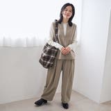 ウールライク裏起毛イージーカーブパンツ | coen【women】 | 詳細画像16 