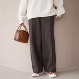 【REVERSE WARM】あったかスウェット ワイドカーブパンツ | coen【women】 | 詳細画像1