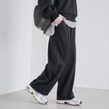 【REVERSE WARM】あったかスウェット ワイドカーブパンツ | coen【women】 | 詳細画像3