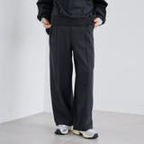 BLACK | 【REVERSE WARM】あったかスウェット ワイドカーブパンツ | coen【women】