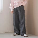 DK.GRAY | 裏起毛ワイドデニムパンツ【インフルエンサー紹介アイテム】 | coen【women】