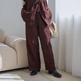 3Dフラワー刺繍 コーデュロイイージーワイドパンツ | coen【women】 | 詳細画像1