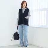 ウエストリボン ワイドストレートデニムパンツ | coen【women】 | 詳細画像17 