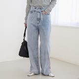 ウエストリボン ワイドストレートデニムパンツ | coen【women】 | 詳細画像18 