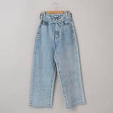 ウエストリボン ワイドストレートデニムパンツ | coen【women】 | 詳細画像34 