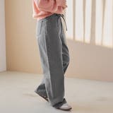 ウエストリボン ワイドストレートデニムパンツ | coen【women】 | 詳細画像4 