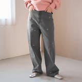 花柄刺繍 ワイドストレートデニムパンツ | coen【women】 | 詳細画像5 