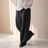 BLACK | リネンタッチイージーカーブパンツ | coen【women】