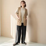 リネンタッチツータックワイドパンツ | coen【women】 | 詳細画像2 