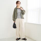 リネンタッチツータックワイドパンツ | coen【women】 | 詳細画像8 