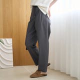 DK.GRAY | 【定番/接触冷感】イージービューティーテーパードパンツ（WEB限定サイズあり） | coen【women】