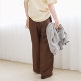 【接触冷感】リネンレーヨン ワイドストレートパンツ（WEB限定サイズあり） | coen【women】 | 詳細画像12 