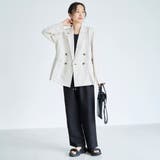 【接触冷感】リネンレーヨン ワイドストレートパンツ（WEB限定サイズあり） | coen【women】 | 詳細画像2 