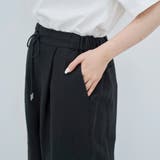【接触冷感】リネンレーヨン ワイドストレートパンツ（WEB限定サイズあり） | coen【women】 | 詳細画像32 
