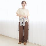 【接触冷感】リネンレーヨン ワイドストレートパンツ（WEB限定サイズあり） | coen【women】 | 詳細画像8 