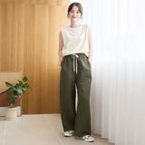 【接触冷感】リネンレーヨン ベイカーワイドパンツ（WEB限定サイズあり） | coen【women】 | 詳細画像13 